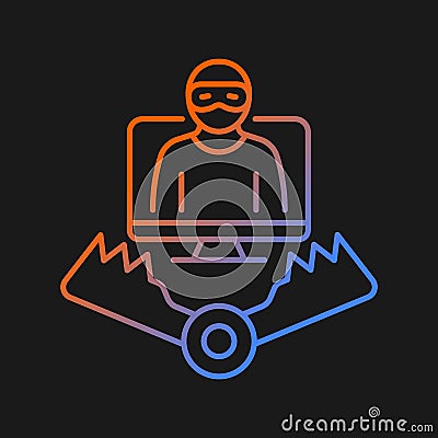 Honeypot gradient vector icon for dark theme Vector Illustration