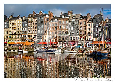 Honfleur waterfront Editorial Stock Photo