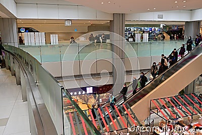 Asia shopping mall escalator Editorial Stock Photo