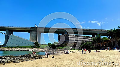 Beautiful Landscape at Ma Wan Tung Wan Beach, Hong Kong. Editorial Stock Photo