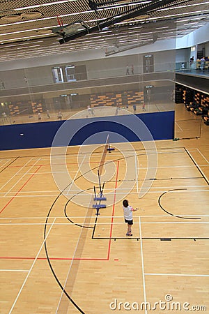 Sport, venue, sports, structure, floor, basketball, court, leisure, centre, flooring, arena, hardwood, wood, games, competition, e Editorial Stock Photo