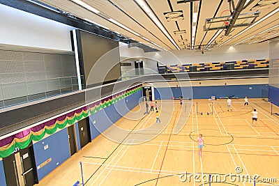 Sport, venue, leisure, centre, structure, sports, indoor, games, and, arena, floor, flooring, hall, ball, game, field, house, dayl Editorial Stock Photo