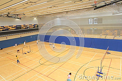 Sport, venue, leisure, centre, structure, sports, arena, floor, basketball, court, indoor, games, and, flooring, competition, even Editorial Stock Photo