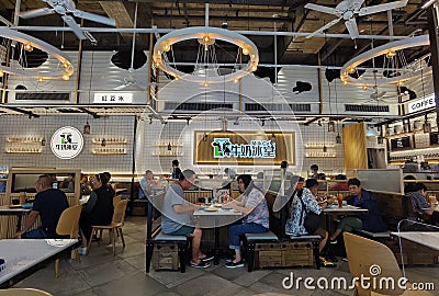 Hong Kong Cha Chaan Teng Interior Design Food Coffee Shop Cafe Restaurant Dim Sum Lunch Cantonese Cuisine Local Snack Editorial Stock Photo