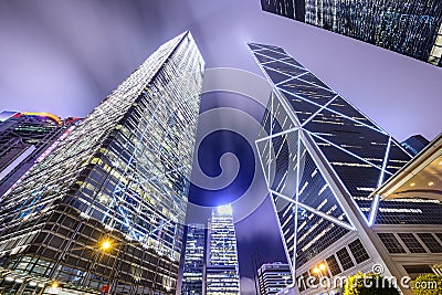 Hong Kong China City Skyline Stock Photo