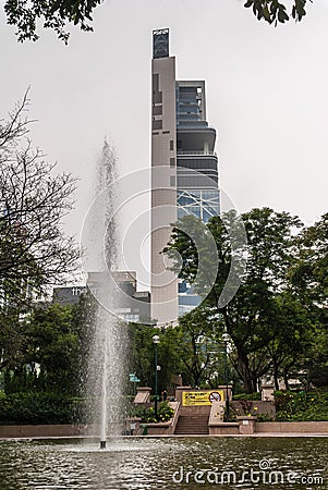 The One highrise building adjacent to Kowloon Park, Hong Kong China Editorial Stock Photo