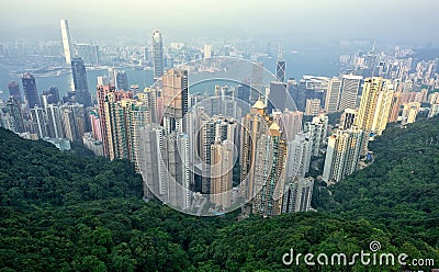 Hong Kong Cityscape Editorial Stock Photo