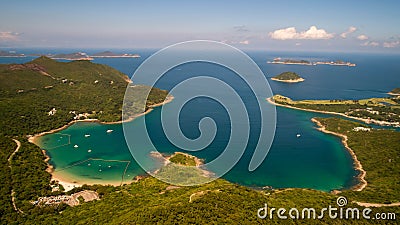 Hong Kong Clear Water Bay and Po Toi O Drone View Stock Photo