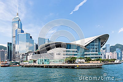 Hong Kong Convention and Exhibition Centre Editorial Stock Photo