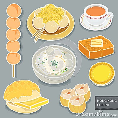 Hong Kong dessert Vector Illustration