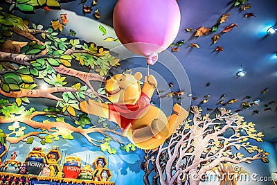 HONG KONG DISNEYLAND: Many adventures of winnie the Pooh Editorial Stock Photo