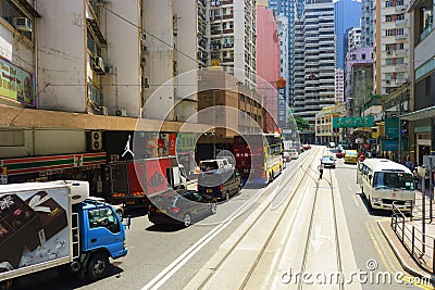 Hong Kong downtown Editorial Stock Photo