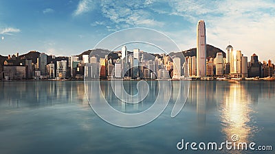 Hong Kong downtown - Victoria, China Stock Photo