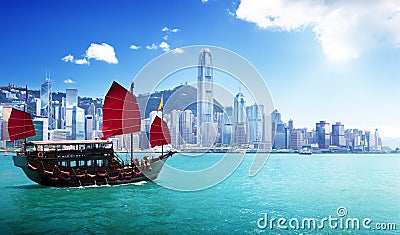 Hong Kong harbour Stock Photo