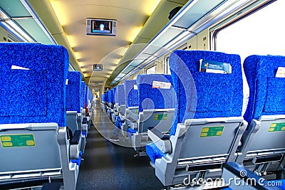 Hong kong high speed train interior view Editorial Stock Photo