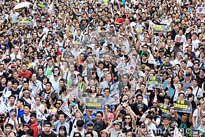 Crowd, people, fan, audience, product, sport, venue, public, event, protest, cheering, recreation, demonstration, city Editorial Stock Photo