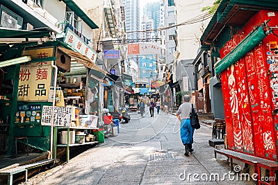 Central Soho street in Hong Kong Editorial Stock Photo