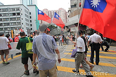 Crowd, pedestrian, street, urban, area, city, event, demonstration, recreation, downtown, public, road, festival, parade, competit Editorial Stock Photo