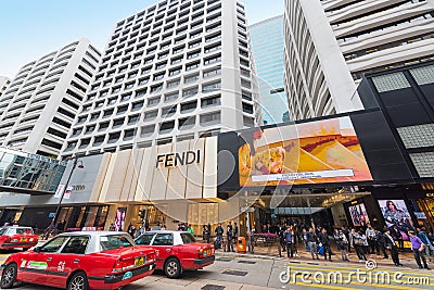 Fendi store in Canton Road, Hong Kong, China Editorial Stock Photo