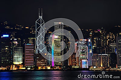 Hong Kong night scene Stock Photo