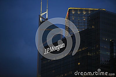 The jp morgan building in hong kong Editorial Stock Photo