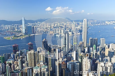 Hong Kong at peak Stock Photo
