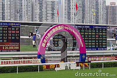 Hong Kong Reunification Raceday Editorial Stock Photo