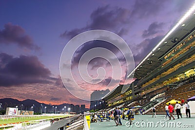 Hong Kong : Sha Tin Racecourse Editorial Stock Photo