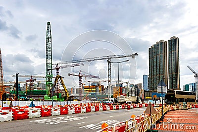 Hong Kong stree view Stock Photo