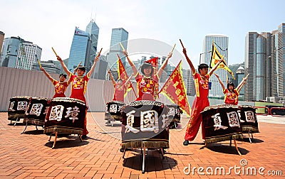 Hong Kong Street Show Editorial Stock Photo