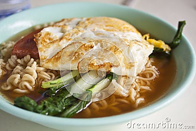 Hong Kong style instant noodles Stock Photo