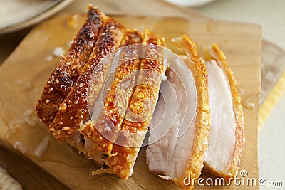 Hong Kong-style roast pork Stock Photo