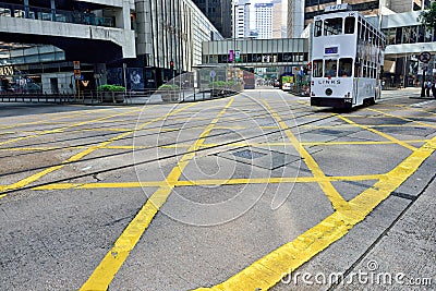 Hong Kong Tram Editorial Stock Photo