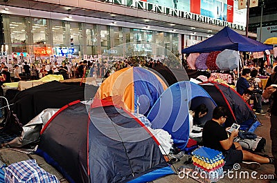 Hong Kong Umbrella Revolution 2014 Editorial Stock Photo