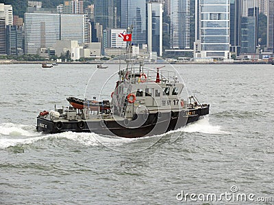 Hong Kong water police Editorial Stock Photo