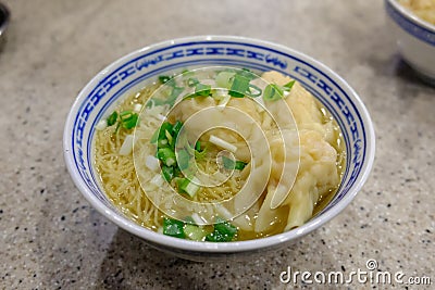 Hong Kong wonton noodle shop Stock Photo