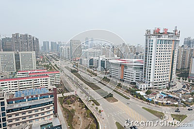 Overlooking the city of Nanchang Honggutan Editorial Stock Photo