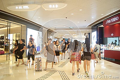 Hongkong, China: large-scale comprehensive shopping mall V City Editorial Stock Photo