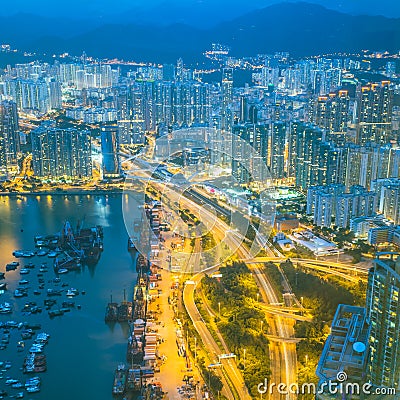 Hongkong island harbour in China Stock Photo