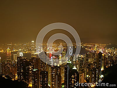 Hongkong by night Stock Photo