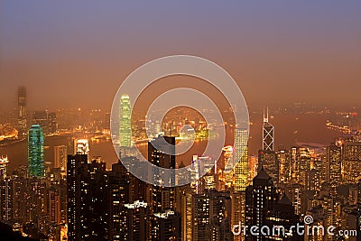 Hongkong skyline Stock Photo