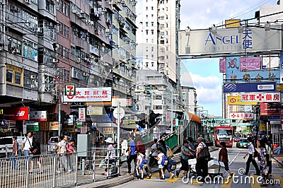 Hongkong street view Editorial Stock Photo