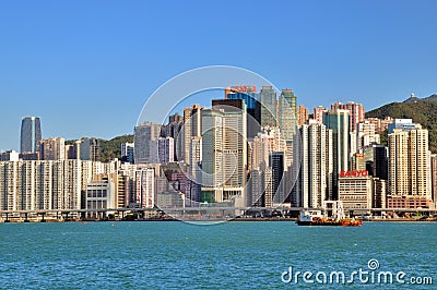 Hongkong Victoria harbor Editorial Stock Photo