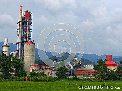 Hongshi cement factory of Nawalparasi, Nepal Editorial Stock Photo