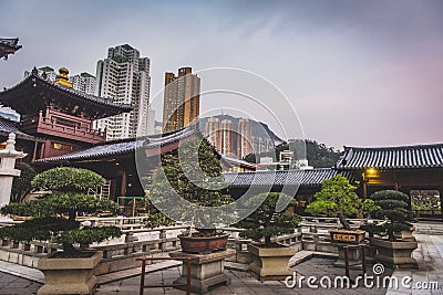 Honk Kong, November 2018 - Nan Lian Garden park Editorial Stock Photo