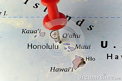 Honolulu city on Hawaii Stock Photo