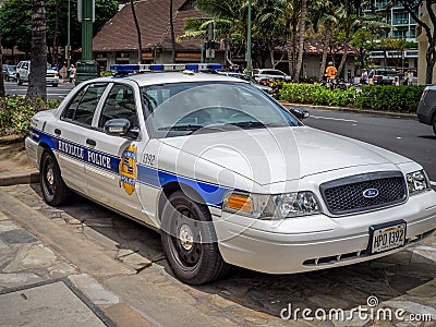 Honolulu Police Department police car Editorial Stock Photo