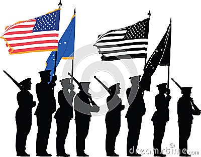 Honor guard Vector Illustration