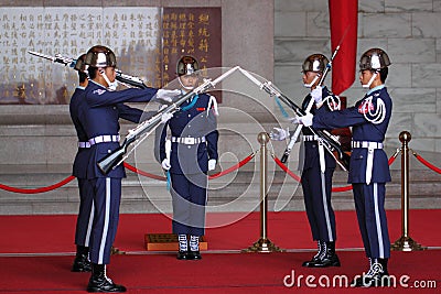 Honor Guards changing shift Editorial Stock Photo