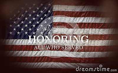 Honoring All Who Served Stock Photo